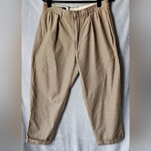 Vintage Polo Ralph Lauren Pleated Cuffed Chino Style Dress Pants Size 35x31